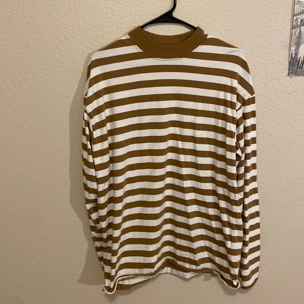 Long sleeve Striped Oversized Tee Sz Large
